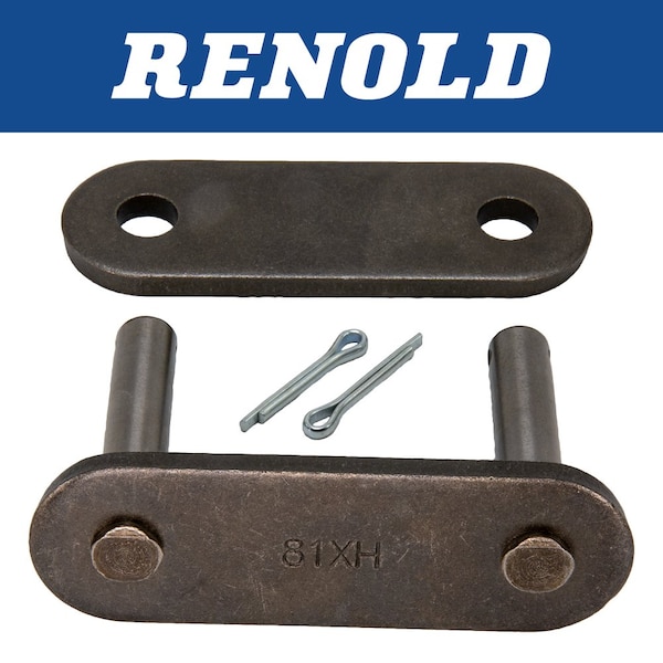 Renold CONNECTING LINK - SD 81XH, 2.609in. PITCH, COTTER PIN SLIP FIT, CARBON STEEL SD81XHS11I - main